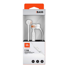 Ecouteurs Kit Main libre JBL Tune 110 Jack 3,5mm - JBLT110WHT - Blanc